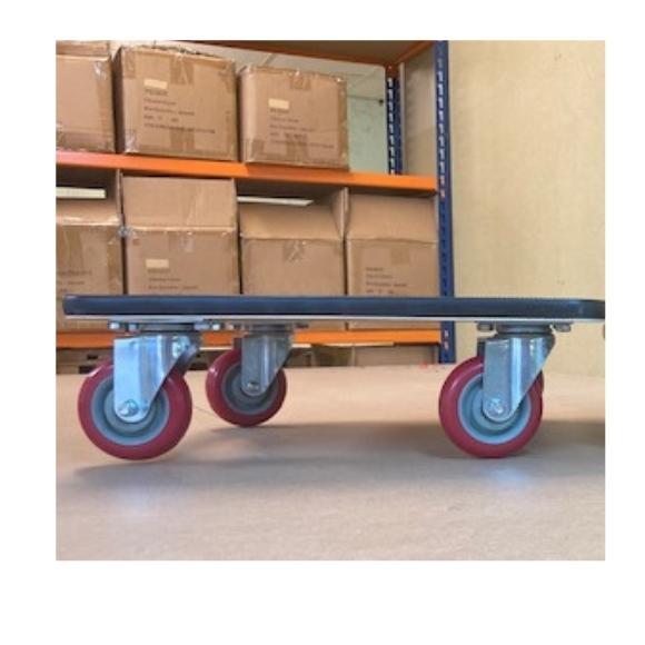 DOLLY TRUCK HEAVY DUTY 4 WHEEL WITH RUBBER TOP. 19